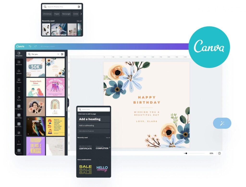 Canva on different gadgets