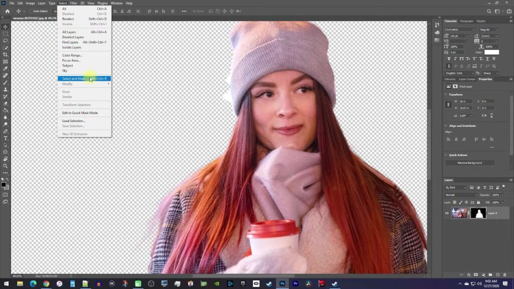 Process of remove background in photoshop